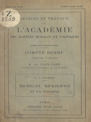cover image of Michelet, Mickiewicz et la Pologne